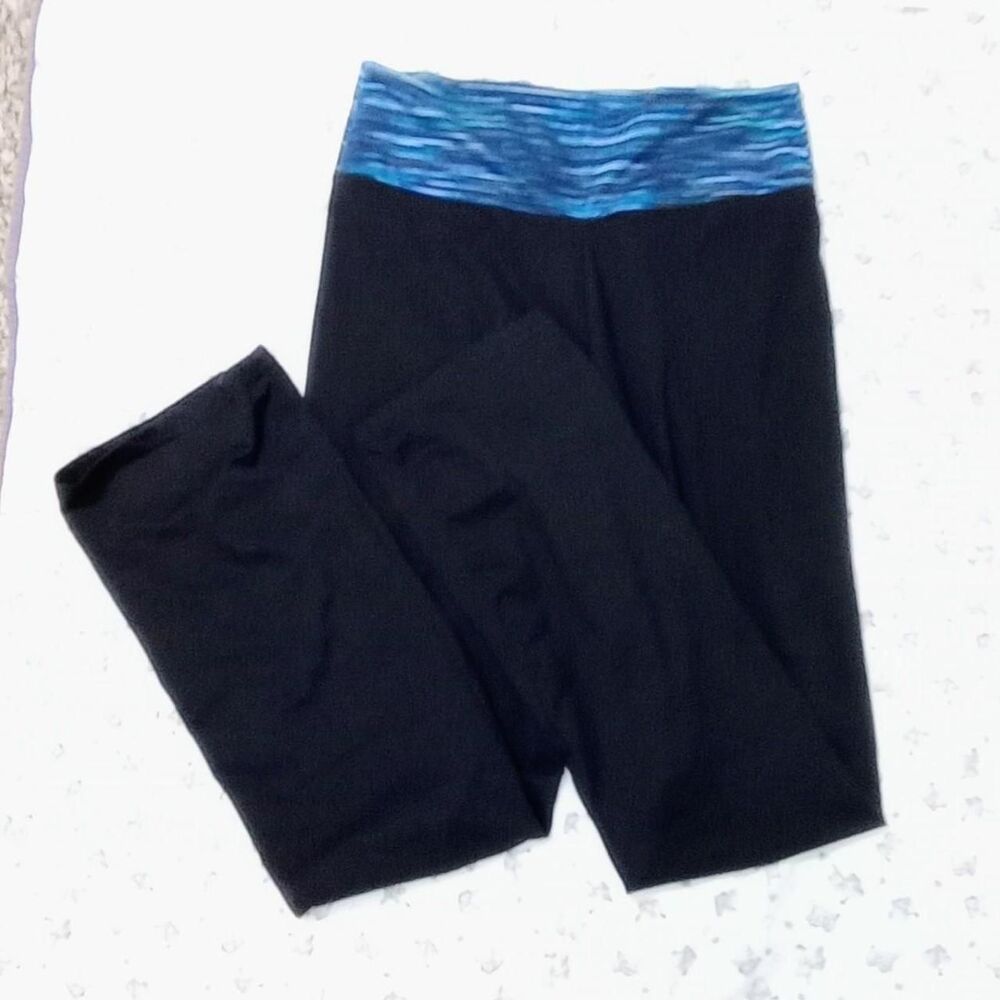 Reebok Women's Black and Blue Leggings